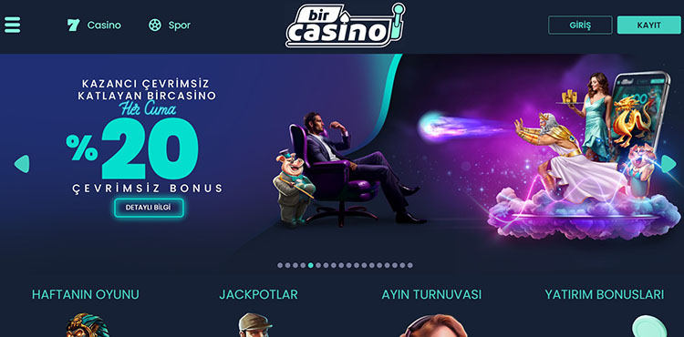 BirCasino'da Online Casino Oyunlarının Keyfini Çıkarın! BirCasino'da geniş oyun yelpazesiyle online casino deneyimini yaşayın. Slotlar, masa oyunları, canlı casino ve daha fazlası sizleri bekliyor. Güvenli ve eğlenceli bir ortamda, yüksek kaliteli oyunların tadını çıkarın ve gerçek kazançlar elde edin!