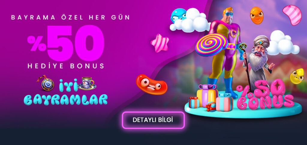 BirCasino Bayram Bonusu ile bayramınızı şenlendirin! 10-11-12 Nisan'da her gün %50 bonus fırsatını kaçırmayın. Türkiye'deki kullanıcılar için özel, heyecan verici bonuslar ve oyunlar sizleri bekliyor. Şimdi katılın, bayram coşkusunu BirCasino ile ikiye katlayın!