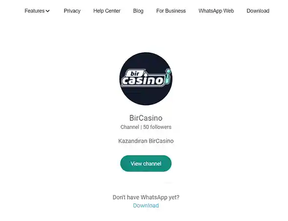 BirCasino WhatsApp Kanalına Katılın - Anında Destek ve Özel Teklifler! BirCasino'nun WhatsApp kanalına hemen katılarak özel bonuslar, güncellemeler ve anında destek hizmetlerine erişim sağlayın. En iyi casino deneyimini daha da iyileştirmek için doğru yerdesiniz!