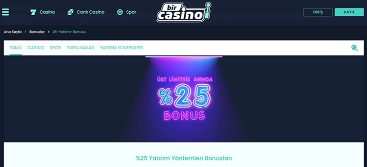 BirCasino Yatırım Yöntemleri ve Bonusları - Avantajlı Teklifler ve Güvenilir Seçenekler! BirCasino'da yatırım yöntemleri ve bonus fırsatlarını keşfedin! Hızlı ve güvenli ödeme seçenekleriyle yatırımlarınızı yapın, cazip hoş geldin bonusları ve yatırım bonusları ile kazancınızı artırın. Detaylı bilgi ve fırsatlar için hemen tıklayın!