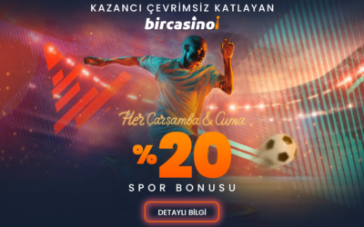 Her Çarşamba ve Cuma Çevrimsiz %20 Spor Bonusu